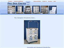 Tablet Screenshot of prodogcrates.com